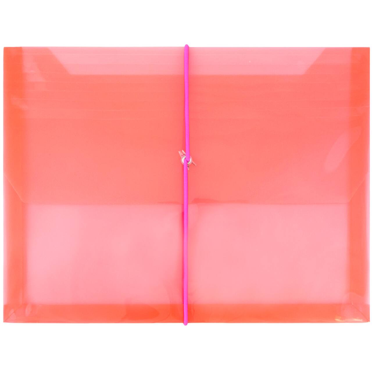 JAM Paper 9.75" x 13" Plastic Elastic Band Closure Expansion Envelopes, 12ct.